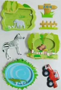 Wholesale Decor Reusable 3D Puffy Stickers , Shaker Stickers Zoo Style Handcrafts from china suppliers