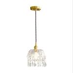 Retro Brass Industrial Length 23CM Glass Pendant Light For Restaurant