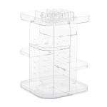 Four layers non-folding cosmetics rack standing type 360 degree rotation makeup