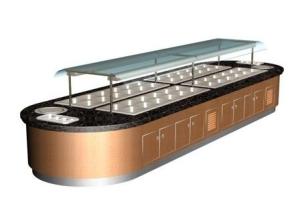 Wholesale Commercial Buffet Equipment / Buffet Counter YXJD-1000 For Fast Food Hotel from china suppliers