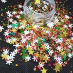 OEM Christmas Glitter Heart Flower Shaped Chunky Nail Art Face Body DIY Crafts