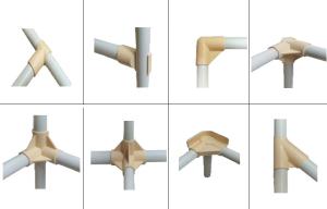 Wholesale Beige Black Plastic Pipe Connector Plastic Water Pipe Fittings ABS Mterial 4 Ways from china suppliers