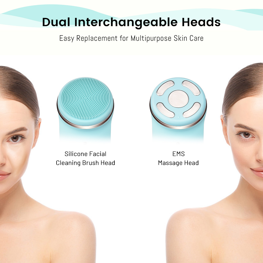 Sonic Facial Cleansing Brush Massage Electric Silicone Deep Clean