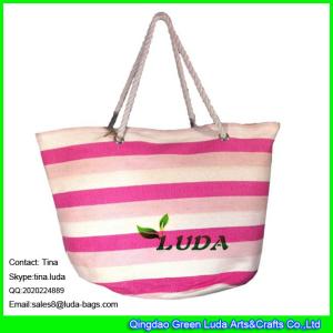 Wholesale LUDA striped carrier beach bag fashion large paper straw tote bag from china suppliers