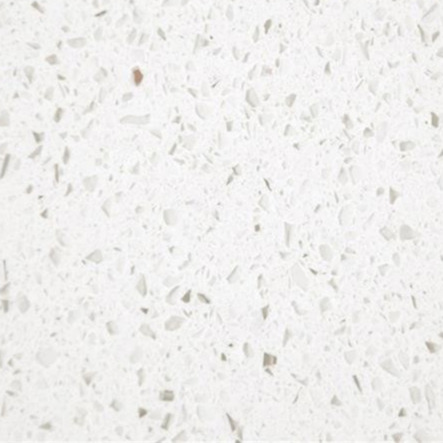 20MM Creamy White Glass Quartz For Bathroom Vanity Top Commercial