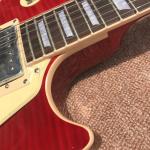 New standard LP 1959 R9 electric guitar, Cherry burst color, frets cream binding