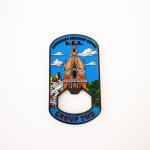 Zinc Alloy Diecasted Bottle Opener Soft Enamel Colors Classic D.E.A. Design