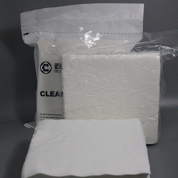 Knit 2 Ply Cleanroom Polyester Wipes Lint Free Sterile Wipes Ultrasonic Sealed