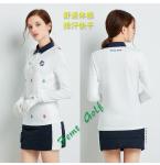 Autumn Golf Shirt Long-Sleeved Sports T Shirt Casual Printed Polo for Women