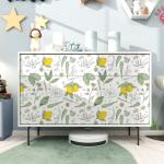 Modern Style Removable Floral Wallpaper for Natural Dining Room and Bedroom