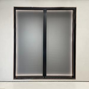 Wholesale Black Aluminum Trackless Screen Door 200*280cm 400*280cm from china suppliers