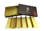 Fancy Skincare Brown Cardboard Gift Boxes For Cosmetic 1100gsm Grey Board