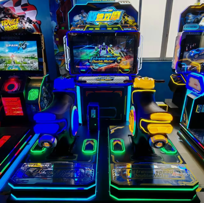 New Kid Simulator Moto Racing Extreme Speed Double Seats Coin Operated Game Machine