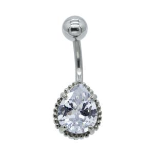 Wholesale Small Belly Button Rings Surgical Steel Water Drop Crystals Piercing Jewelry from china suppliers