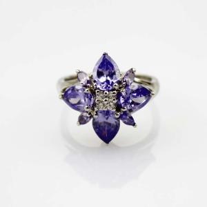 Wholesale 925 Silver Amethyst Cubic Zircon Women Ring ( R211) from china suppliers