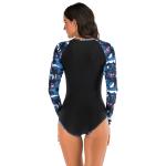 Waterproof Long Sleeve 1 Piece Swimsuit Moisture Wicking Sexy Women Bathing