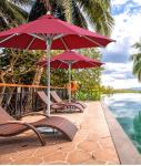 220 Yarn Dyed Fabric Outdoor Anti UV Centre Pole Umbrella Parasol