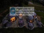 850gsm White PVC Geodesic Dome Tent Camping Waterproof