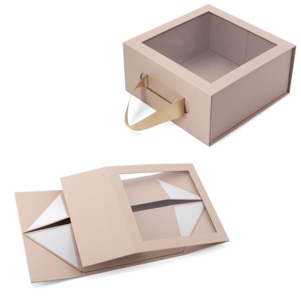 Custom Logo Folding Gift Box With Ribbon Wholesale Kraft Box Packaging Ribbon