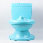 Certified Baby Toilet Potty with Flushing Sound White Blue Pink Kids Potty