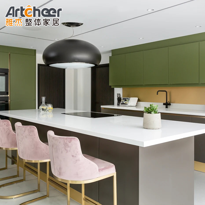 Upgrade Your Kitchen Storage with Modern Gold Cabinet Handles and Door Flip Shelf