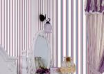 Mediterranean Modern Removable Wallpaper,Blue And Red Striped Wallpaper 0.53*10M