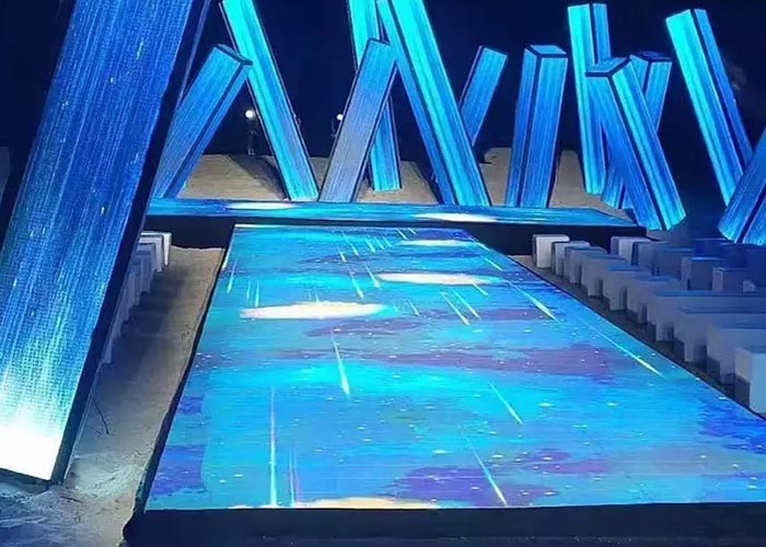 Customizable Interactive LED Floor Tiles with Aluminum Frame