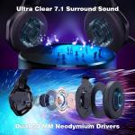 Onikuma K17 100mA 32ohm Best PS4 PC Gaming Headset Headphones