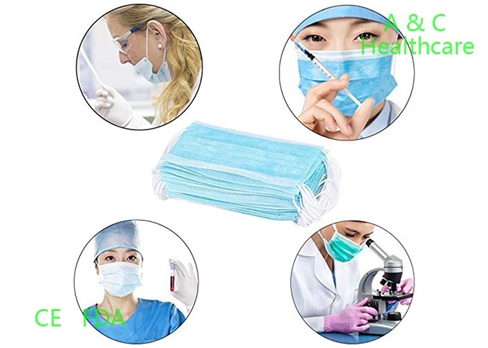 Odorless 4 Ply Anti Dust Disposable Face Mask Mouth Cover Single Use