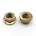 M5-M20 DIN 6923 Carbon Steel Flange Nuts Yellow Zinc Steel Grade 8 Serrated Hex