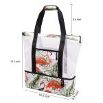 Outside Pocket Insulated Picnic Tote , Thermal Insulated Lunch Bag With Cooler