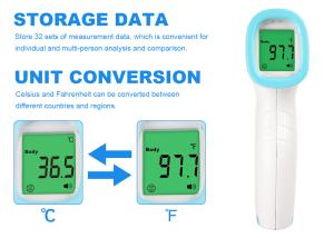 Wholesale Safety Harmless Medical Clinical Digital Infrared Thermometer , Non Contact Baby Infrared Body Thermometer from china suppliers