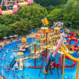 Wholesale Ancient Village Splash Park Playground Anti Authentic Fiberglass Pool Water Slide from china suppliers