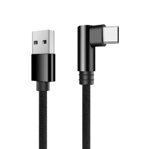 China Wholesale Nylon Type C To USB 2.0 Type C Cable  90 Degree Angle USB C Cable Fast Charge Cable Data Cable on sale