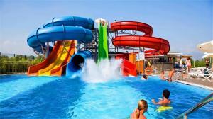 Wholesale 10mm Thickness Fiberglass Waterslides Kids Water Park Playground Playhouse from china suppliers
