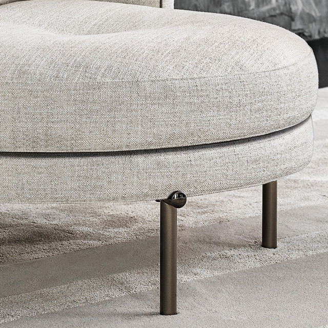 Ergonomic Fabric Leisure Chair For Living Room Modern Sponge Sofa Chair