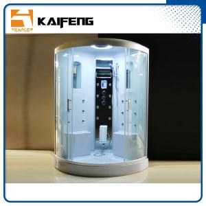 Wholesale Residential Steam Shower Tub Combo With White ABS Back Wall 2 Mirrors from china suppliers
