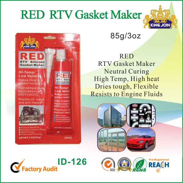 Silicone Air Proof RED RTV Gasket Maker , Waterproof And Heat Resistant
