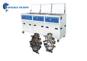 Wholesale Three Soak Tanks Industrial Ultrasonic Cleaning Machine , 1200W Metal Belt Ultrasonic Cleaner from china suppliers