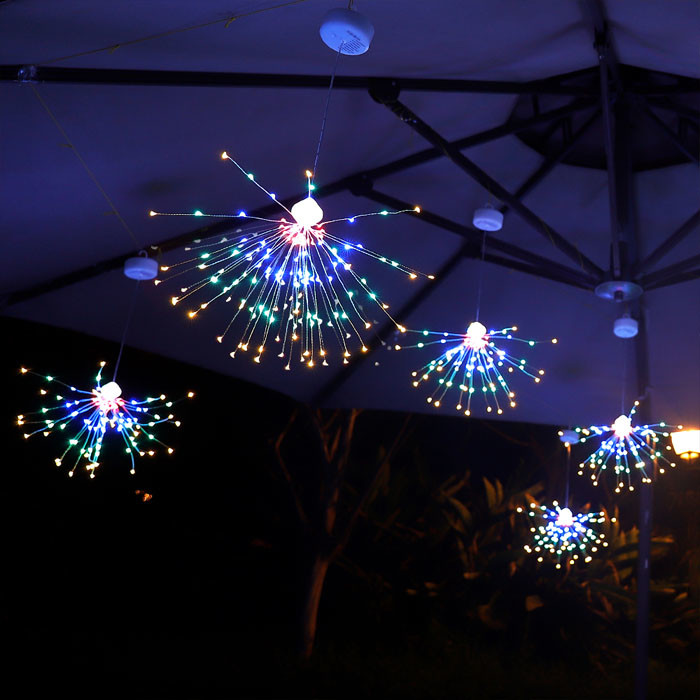 8m Control Starburst Fairy String Lights RGBW RWB For Holiday Decoration