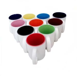 Wholesale DIY 11oz White Ceramic Sublimation Coffee Mug Inner Color For Sublimation Photo Printing from china suppliers