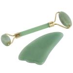 Natural Green Aventurine Jade Gua Sha Kit 100% Handmade For SPA Acupuncture