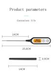 28.3*5*2.5cm Packaging Digital Wireless Meat Thermometer For BBQ Cooking ±1.8℉