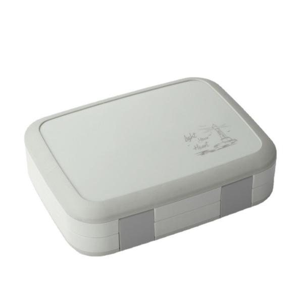 Eco Friendly Sustainable Dishwasher Safe Plastic Bento Lunch Box With Four