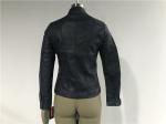 Ink Upstyled Ladies Faux Leather Jacket Triple Needle Topstitching Tw77491