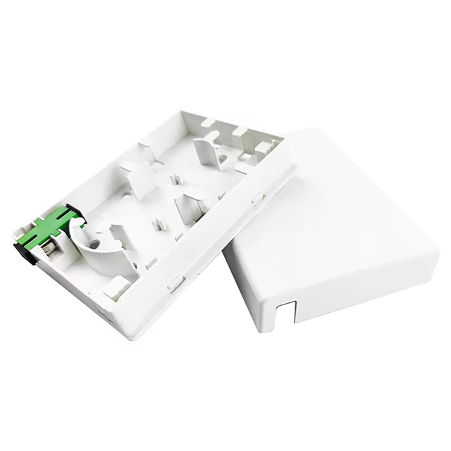 Time 5 years 2-Cores SC APC Plastic Fiber Optic Faceplate Socket Panel for FTTH Network