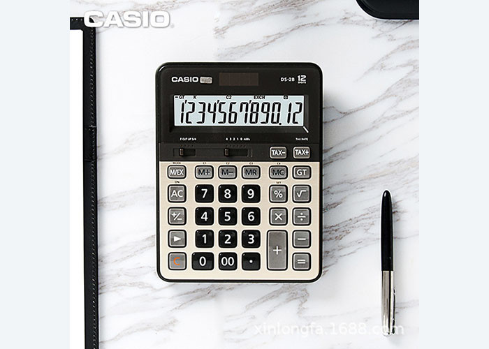 For Authentic Casio DS-2B/2TS-GD Calculator for financial accounting with quick flip play mute bank wear resistance