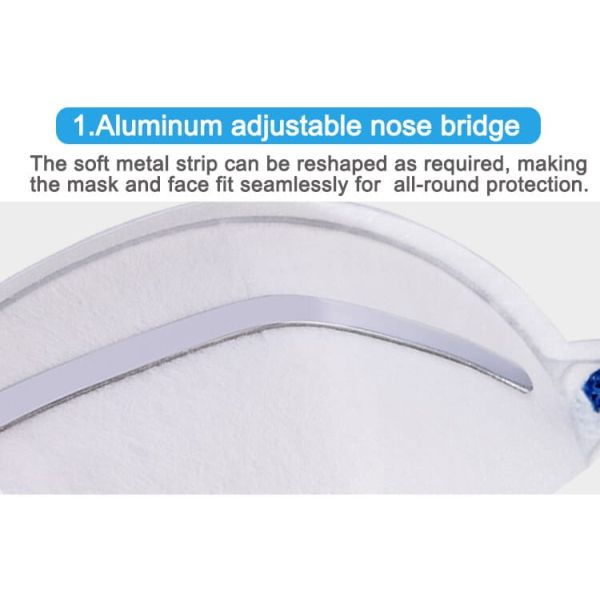 White 4 Layers KN95 Face Mask Antibacterial CE Certification