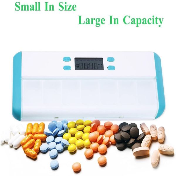 Genuine Dispenser Electronic Smart Box reminder Lock Medicine Case with LED Electronic Timing Dispenser