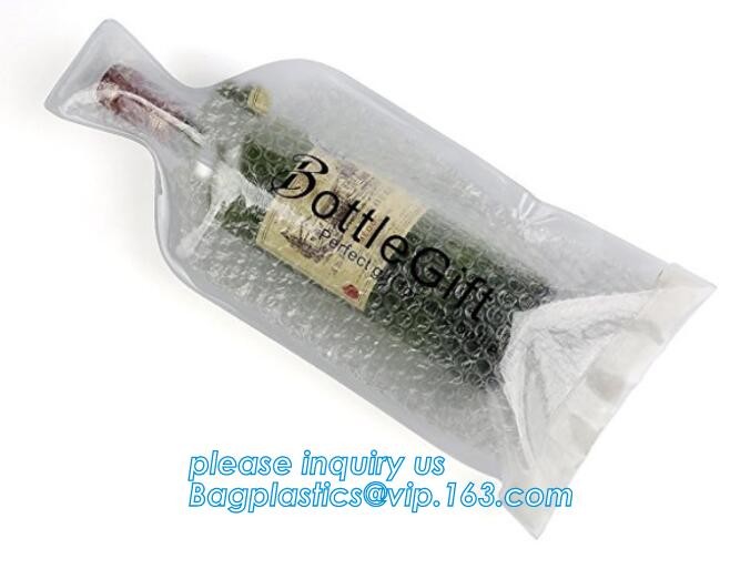 k bottom leakproof reusable wine bottle protector 3 pack bubble travel protective bag,USA Amazon WineSkin Protecto